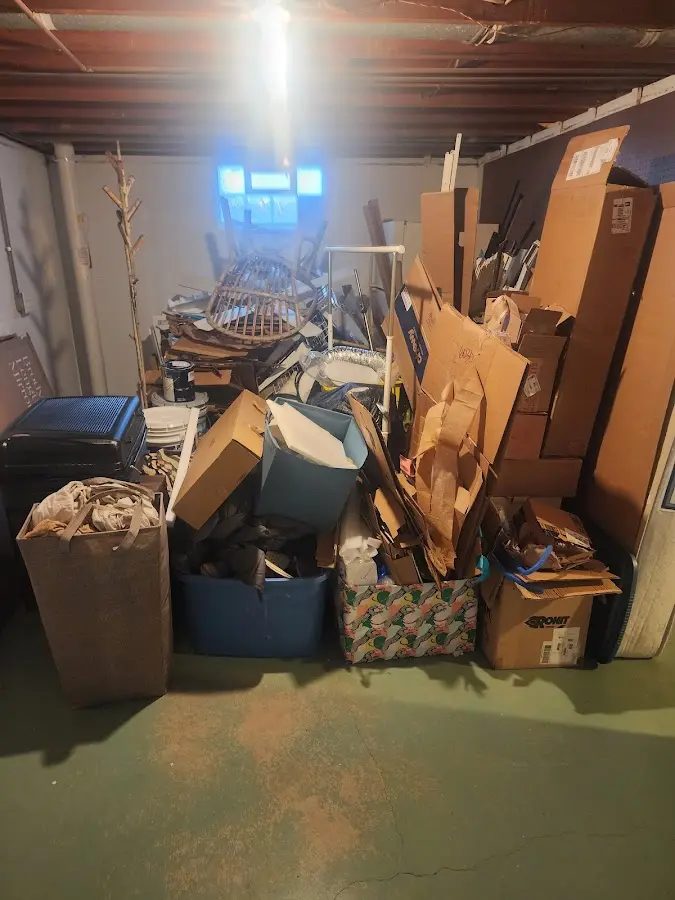 Roll-off dumpster container at job site for 6 Yard Dumpster Rental in Park Layne